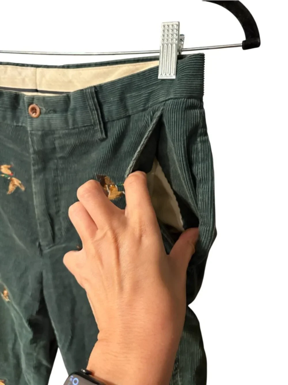 Polo Ralph Lauren Vintage Mallard Duck Embroidered Corduroy Pants